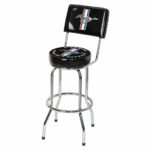 metal bar stools calgary probably outrageous amazing black ford mustang vinyl swivel backrest stool game room decor with retroplanet outdoor backless padded counter height target 150x150