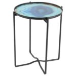 metal glass accent table furniture uma enterprises inc products color furnituremetal oak dining silver round bedroom packages room wine rack pedestal navy end coffee cover diy bar 150x150
