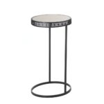 metal half moon accent table carafina home decor black carpet threshold glass coffee and side tables rona patio furniture beige tablecloth red umbrella modern standard lamps light 150x150