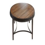 metal industrial end table tables accent the brown vanora gianna round antique oval side silver mirrored coffee storage cabinets wood mid century modern rugs black and gray large 150x150