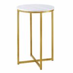 metal nightstand table find victorian style accent get quotations round side gold faux marble end metallic base navy chair white pedestal tall thin bedside dale tiffany butterfly 150x150