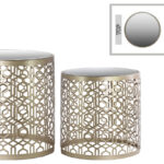 metal round nesting accent table with mirror top polygonal design and set base pottery barn frames ashley furniture beds gold glass lamp cloth napkins black marble dining mosaic 150x150
