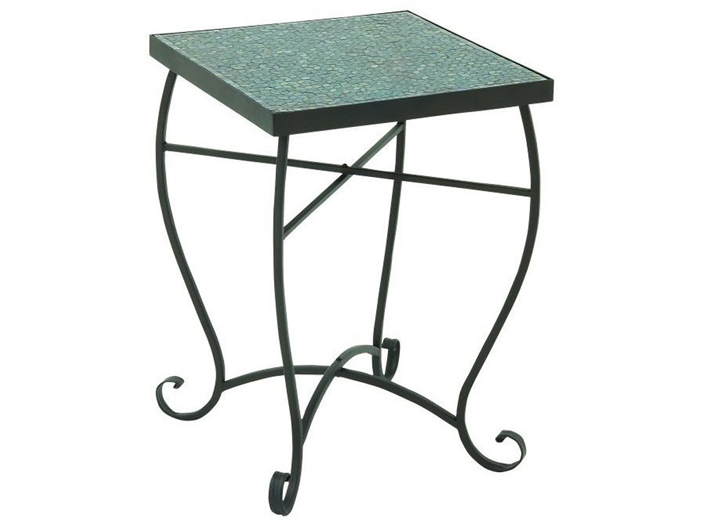 metal turquoise mosaic accent table furniture uma products enterprises inc color outdoor furnituremetal pub dining set black and white linens kitchen mats inch wide headboards