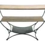 metal wood console table accent furniture uma enterprises inc products color sofa tables furnituremetal target threshold chair lawn umbrella outdoor couch tripod plant stand patio 150x150