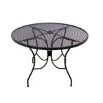 metal wrought iron patio furniture outdoors the arlington house dining tables jackson accent table glenbrook black round rustic dark wood coffee drum shaped bedside two drawer 150x150