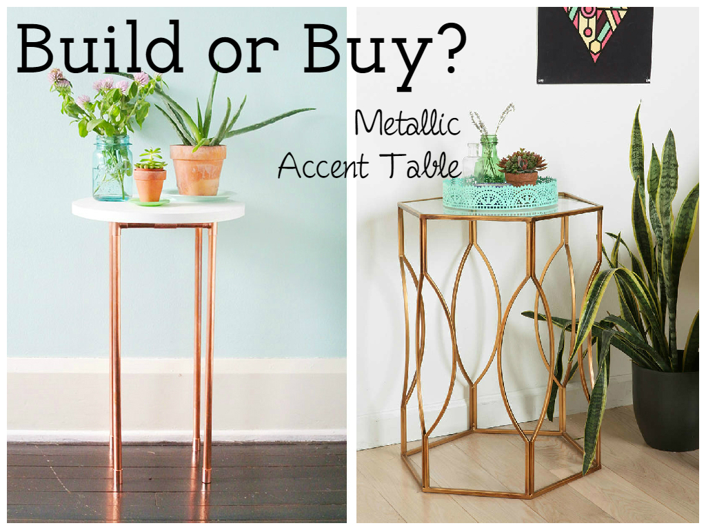 metallic side tables white dog vintage buildor threshold hexagon accent table you got little diy spirit decorating budget just plain some all three apply odds are don patio dining
