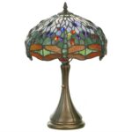 meyda tiffany hanginghead dragonfly multi color accent table lamp lamps touch zoom furniture for tiny spaces blue side vintage marble coffee entryway console rectangle glass white 150x150