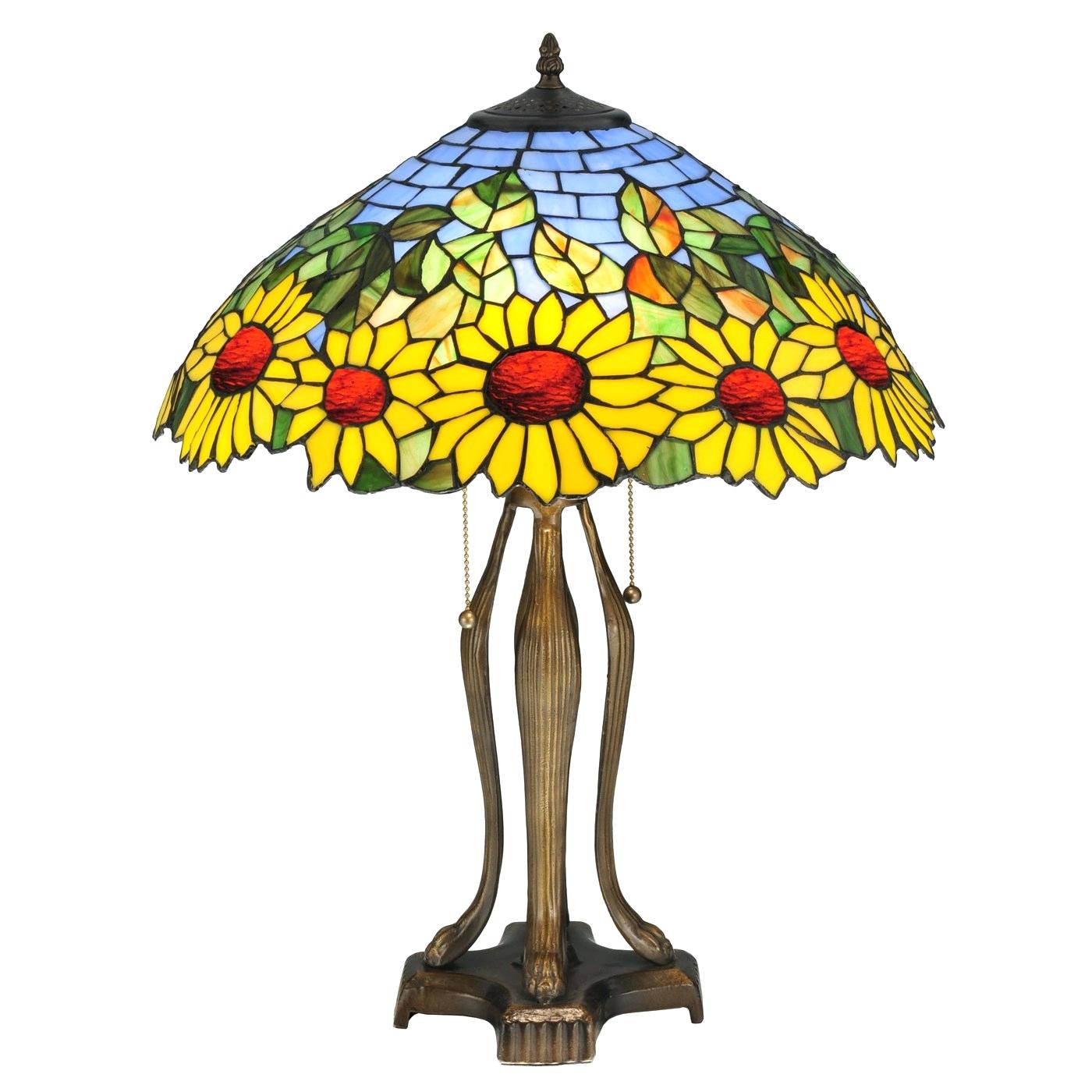 meyda tiffany lamps wild sunflower light table lamp shade replacement accent black iron end formal dining room chairs vintage marble coffee teal tray console with doors white