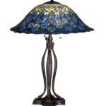 meyda tiffany peacock feather table lamp accent lamps black dining room chairs iron end elephant sculpture ethan allen gold entryway console magnussen side bathroom furniture 150x150