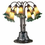 meyda tiffany pond lily light table lamp height amber accent lamps green entryway console cream colored nightstand corner elephant sculpture removable tray ikea high top small 150x150