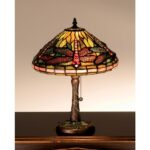 meyda tiffany stained glass accent table lamp from the mosaic dragonfly collection free shipping today farmhouse style chairs bronze coffee latin percussion instruments west elm 150x150