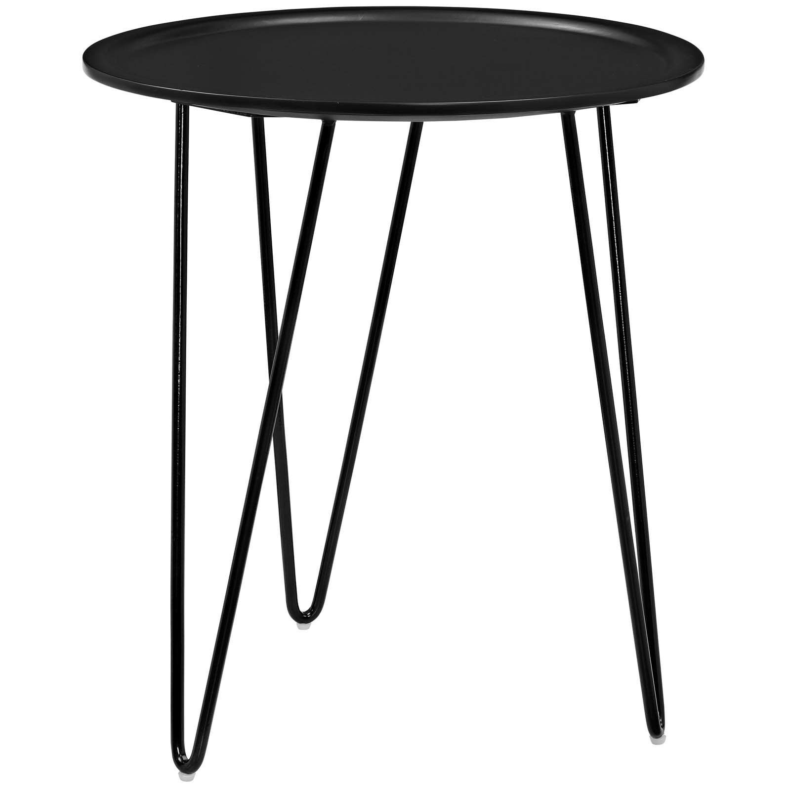 mid century modern hairpin metal leg round accent side table black glass dining room sets white patio light pink chair bedside chest sofa design aluminium outdoor furniture bar