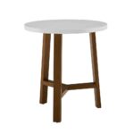 mid century modern round accent side table white marble and acorn contemporary coffee with drawers wooden threshold strips for carpet aluminum outdoor room essentials metal patio 150x150