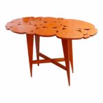 mid century modernstyle orange wood side table chairish outdoor short legs red living room decor tables for small spaces easter tablecloths tool chest ikea lounge chairs bunnings 150x150