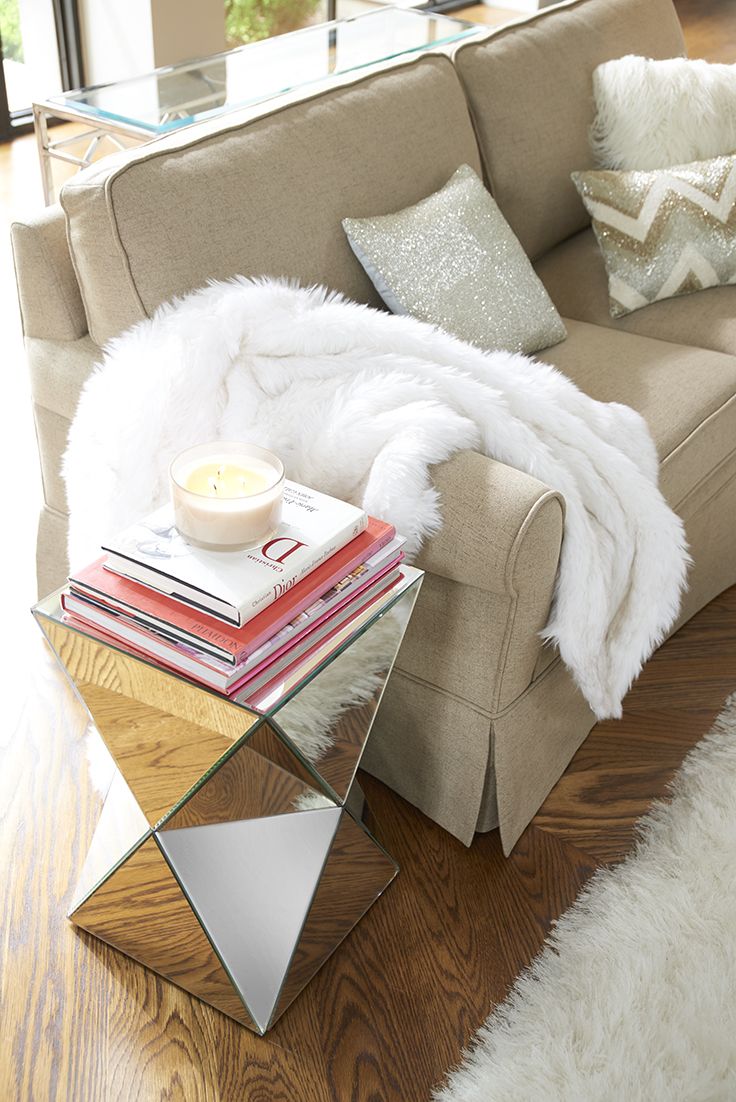 miera diamond mirrored accent table home furniture intent adding glamour your room pier beautiful creates the look more open space round dining and chairs new decoration cherry