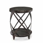 milford industrial weathered charcoal wood and metal accent table free shipping today chinese style lamps caldwell furniture drum small bench kit seat distressed white sofa steel 150x150