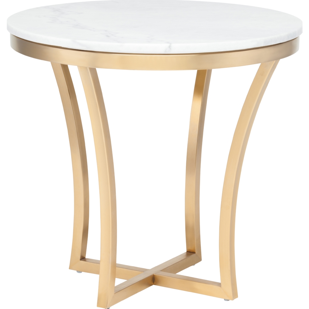 mini coffee table probably outrageous cool white marble end nuevo modern furniture aurora side top brushed gold stainless base pink bedside lamps accent nightstand tables