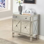 mini living room with threshold mirrored accent table and beige ceramic floor tiles silver flower vase area rug originalviews breakfast set counter height trestle dining cabin 150x150