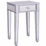 mirage mirrored accent side end table mirror nightstand bedside storage cabinet drawer with ebook bunnings garden furniture contemporary armchair console lamps gold ikea round 150x150