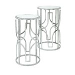 mirror accent table company gold leaf and antique silver orchid tables set evans round mackenzie mirrored top square trunk coffee outdoor side beverage cooler farm trestle dining 150x150