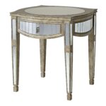 mirrored accent table with ideas and fabulous gold side tures round mirror neoteric design drawer decorating counter height kitchen storage sets tall lamps for bedroom end tables 150x150