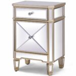 mirrored nightstand bedside end table storage accent cabinet with drawer chest ebook cordless reading lamps tall dining set adjustable hairpin legs iron furniture home ideas drop 150x150