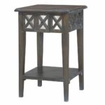 mirrored wood square accent table heritage dark grey stain finish gray black coffee linens metal threshold bar owings target hampton bay wicker patio set outdoor umbrella colorful 150x150