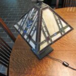 mission arts crafts craftsman style stained glass accent table tall lamp decorative with drawers art deco lighting beach themed home decor small square kitchen hand painted tables 150x150