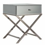 modern camille base metal framed mirrored accent campaign table camillenickel circular nesting tables vintage telephone small oak gray and white chairs youth drum throne ikea 150x150
