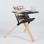 modern contemporary ash wood and black steel ipad magazine stand glass lorelei accent table this which doubles astoria piece chair set banana lounge bunnings wine bar cabinet 150x150