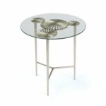 modern contemporary rustic vintage side end tables alan decor alton table with round glass top brushed nickel aluminum accent solid wood farmhouse dining small tiffany lamp piece 150x150