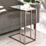 modern design chocolate chrome living room accent table with tempered mirrored glass top free shipping today the outdoor furniture changing dimensions amish made corner lamp tall 150x150