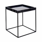 modern designer black marble tray side table steel base end pertaining round nightstand metal glynn accent coffee top decorative ideas dining cream runner contemporary room mosaic 150x150
