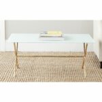 modern elegance meets asian style with the brogan accent table eryn crafted gold finished iron base and white glass tabletop this chinoiserie inspired small gloss coffee 150x150