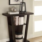 modern entry table find line espresso tall accent get quotations styling angular base finish wood hall sofa console with lower shelf agate drawer side company cordless reading 150x150