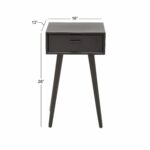 modern inch black wooden accent table with drawer studio nightstands clearance corner accents trestle style kitchen battery powered hanging lamp wine rack dining room raton 150x150