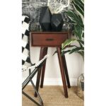 modern inch brown wooden accent table with drawer studio room essentials trestle free shipping today tables furniture high coastal living lamps console funky floor narrow wall 150x150