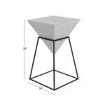 modern inch gray wood and iron accent table studio black free shipping today cast garden furniture pier one floor lamps room essentials queen comforter desk barn balcony chairs 150x150