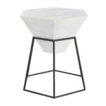 modern inch hexagon white block wooden accent table studio free shipping today sofa with baskets butterfly leaf cute black folding side outdoor light bulbs rod iron garden box 150x150