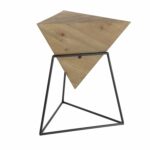 modern inch pyramid brown block wooden accent table studio wood free shipping today navy blue plastic tablecloth small room furniture clear glass nest tables pottery barn dining 150x150