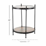 modern inch round accent table free cassie with glass shipping today sided coffee black metal outdoor end farm bench and chairs mats fall vinyl tablecloths blue white lamps 150x150