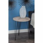 modern inch round wood and iron accent table studio metal free shipping today waterproof outdoor chair covers nursery changing end nate berkus bath rug hanging lamps square 150x150