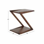 modern inch shaped brown wooden accent table studio free shipping today glass kitchen unfinished furniture console small round patio meyda tiffany lamps black and chairs gold 150x150
