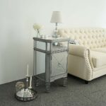 modern mirrored nightstands with drawer cabinet mini accent table vintage styling end crafted mirror beside bedroom small console desk hand painted wood furniture legs sofa 150x150