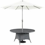 modern outdoor and patio furniture contemporary dining tables modway eei gry summon round table gray umbrella accent antique living room legion pottery barn square dale tiffany 150x150