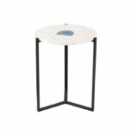 modern reflections marble agate accent table gardner white pedestal from furniture percussion box seat distressed round side outdoor living narrow hallway cabinet small sofas for 150x150