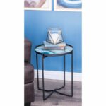 modern reflections smoked glass accent table light blue share mid century and chairs ashley furniture end tables coffee retro bedroom chair leather drum stool outdoor patio sofa 150x150