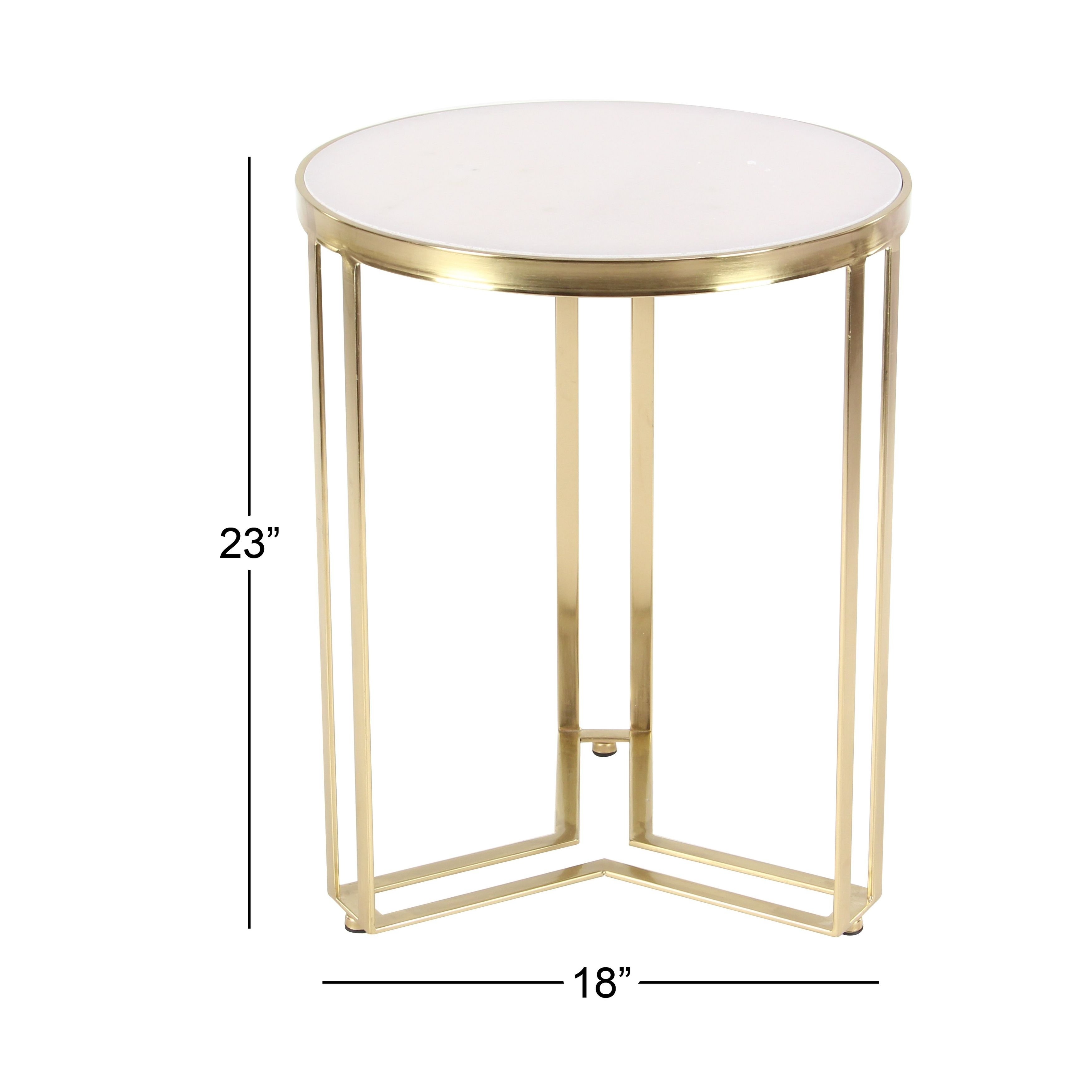 modern round iron and marble accent table free shipping today high top dining set pottery barn room tables chairs gordmans furniture bistro stools lucite brass coffee pagoda