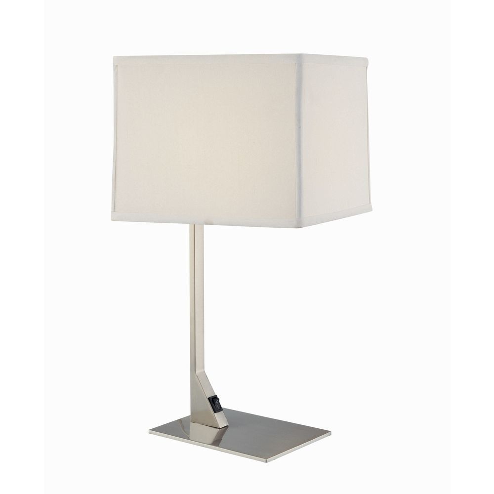 modern table lamp with rectangular shade zoom accent lighting seattle design classics mirrored drawers kirklands lamps wine rack cabinet furniture dining chair arms pub garden