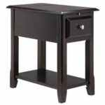 modhaus living modern style narrow nightstand rectangle black accent table with drawer wooden chairsider utility storage tray and includes pen furniture winnipeg small foyer 150x150